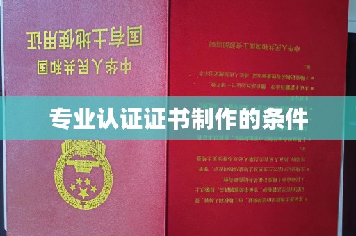 翠屏专业认证证书制作的条件